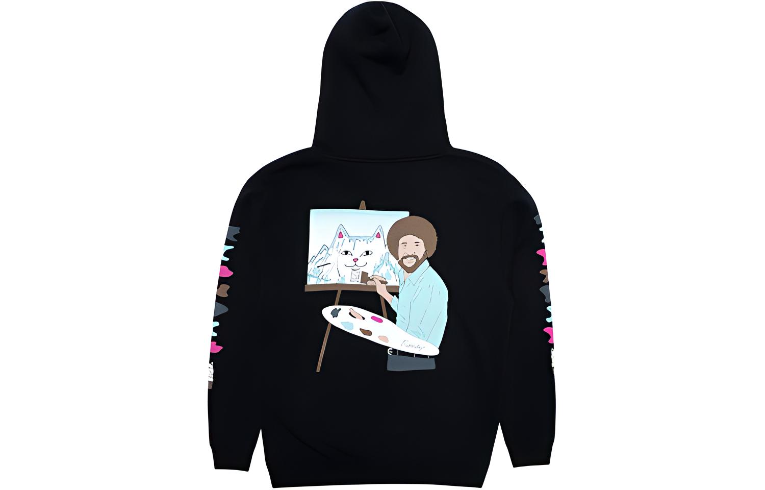 RIPNDIP Beautiful Mountain Hoodie Middle Finger Cat Unisex Black RNDLMS2020022641