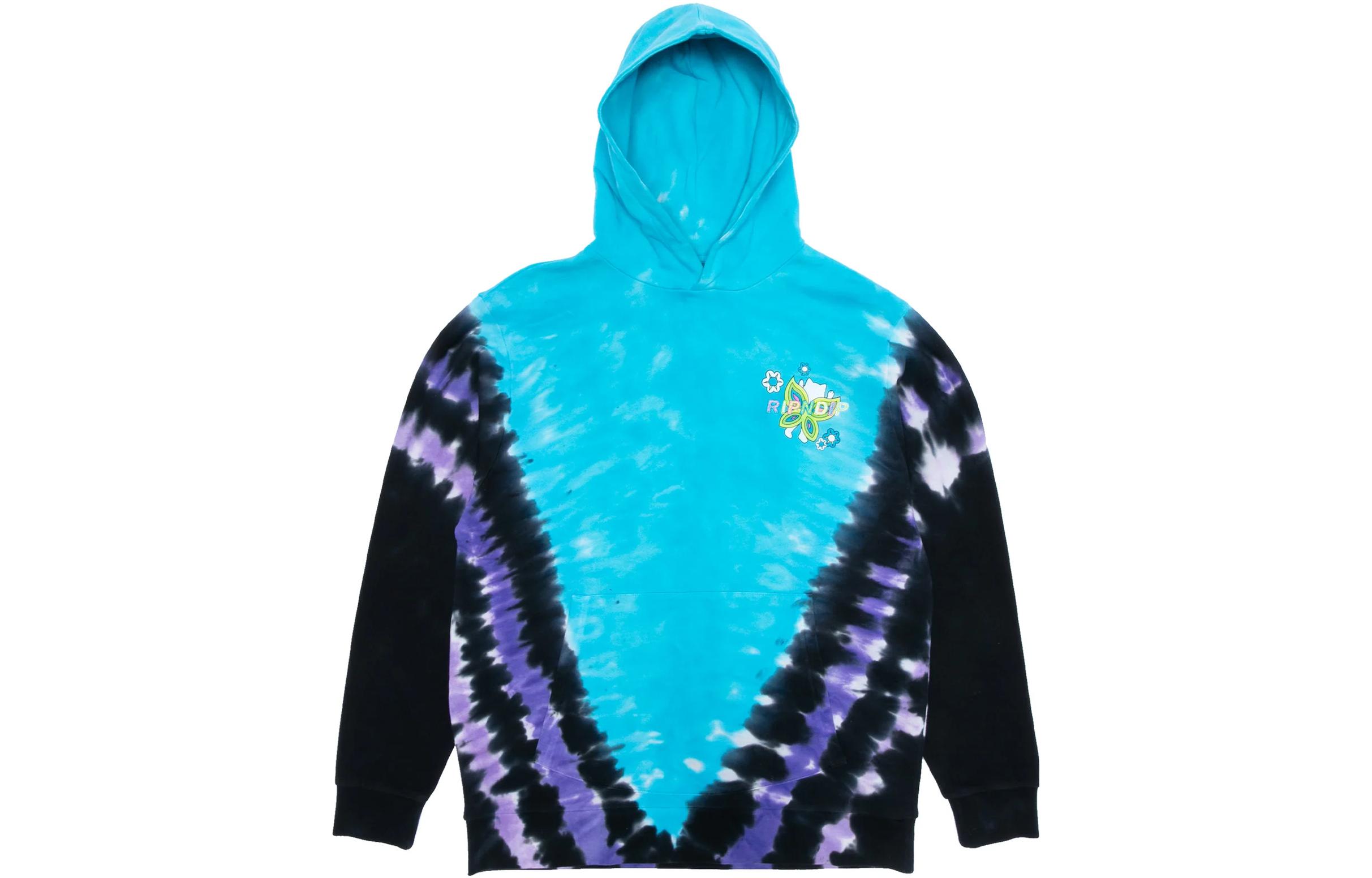 RIPNDIP Big Pocket Hoodie with Cat Print Blue RND9037