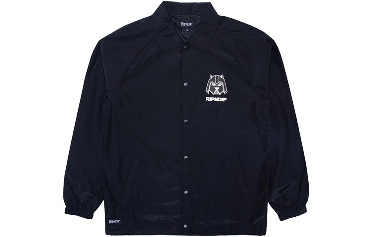 RIPNDIP Black Cartoon Letter Print Jacket Unisex - Gift Recommendation RND-SS21-021