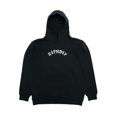 RIPNDIP Black Crystal Cat Back Graphic Hoodie Men’s Long Sleeve RND9036ZD