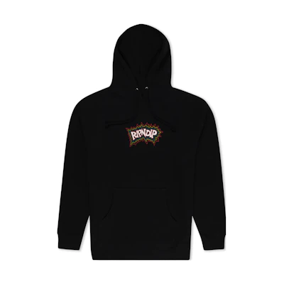 RIPNDIP Black Loose-Fit Long-Sleeve Sweatshirt with Animal Print Design RND10077