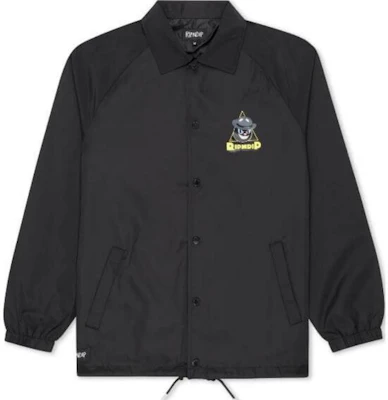 RIPNDIP Jaket Hitam Oversized Lengan Panjang dengan Kancing Tertutup RNDSPR24101 Buy RIPNDIP Jaket Hitam Oversized Lengan Panjang dengan Kancing Tertutup RNDSPR24101