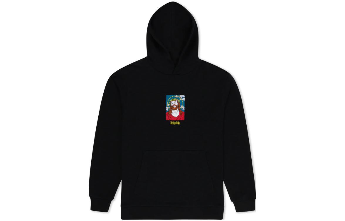 RIPNDIP Black Pullover Hoodie with Character Graphic - Long Sleeve RND10067