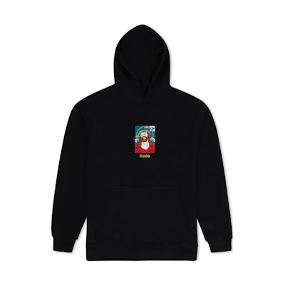 RIPNDIP Black Pullover Hoodie with Character Graphic - Long Sleeve RND10067