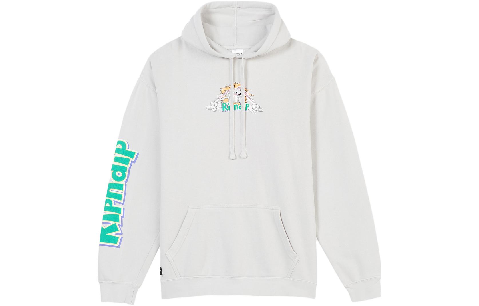 RIPNDIP Cartoon Animal Graphic Hoodie Gray RND6049