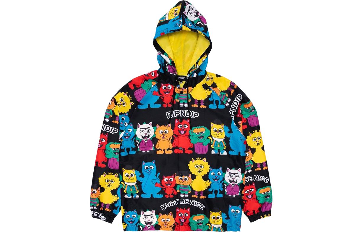 RIPNDIP Cartoon Graphic Slim Fit Hoodie Black RND4701