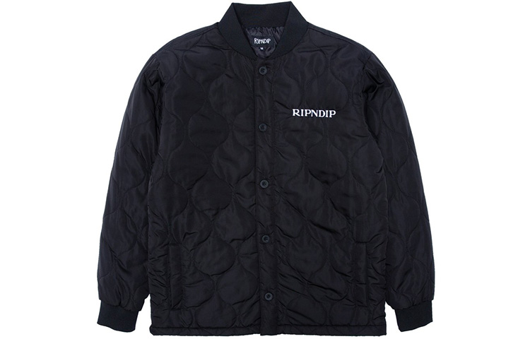 RIPNDIP Cartoon Letter Casual Jacket Unisex Black RND-SS21-022