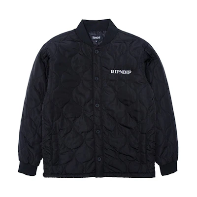 RIPNDIP Cartoon Letter Casual Jacket Unisex Black RND-SS21-022