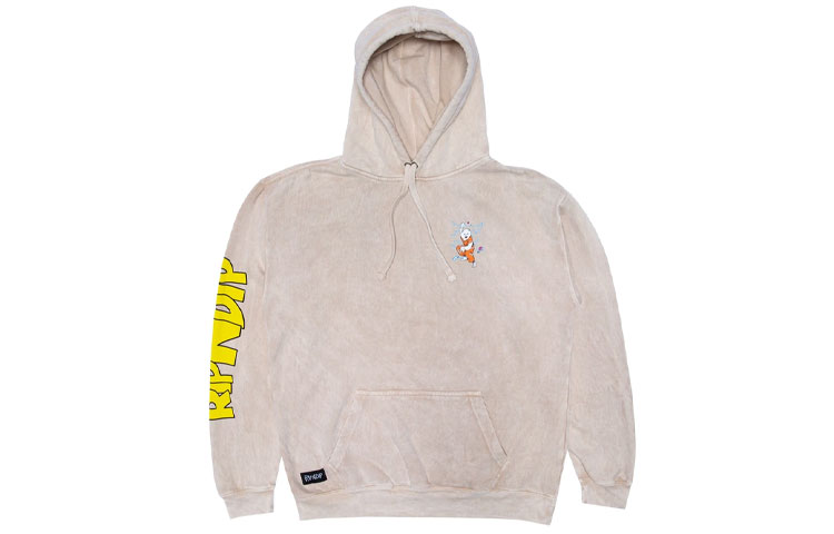 RIPNDIP Cartoon Logo Print Hoodie Unisex Off-White Long Sleeve RND-SS21-261