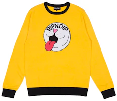 RIPNDIP Casual Unisex Yellow Crewneck Sweatshirt - Perfect Gift Choice RND184RND2931-YEL RIPNDIP Casual Unisex Yellow Crewneck Sweatshirt - Perfect Gift Choice RND184RND2931-YEL