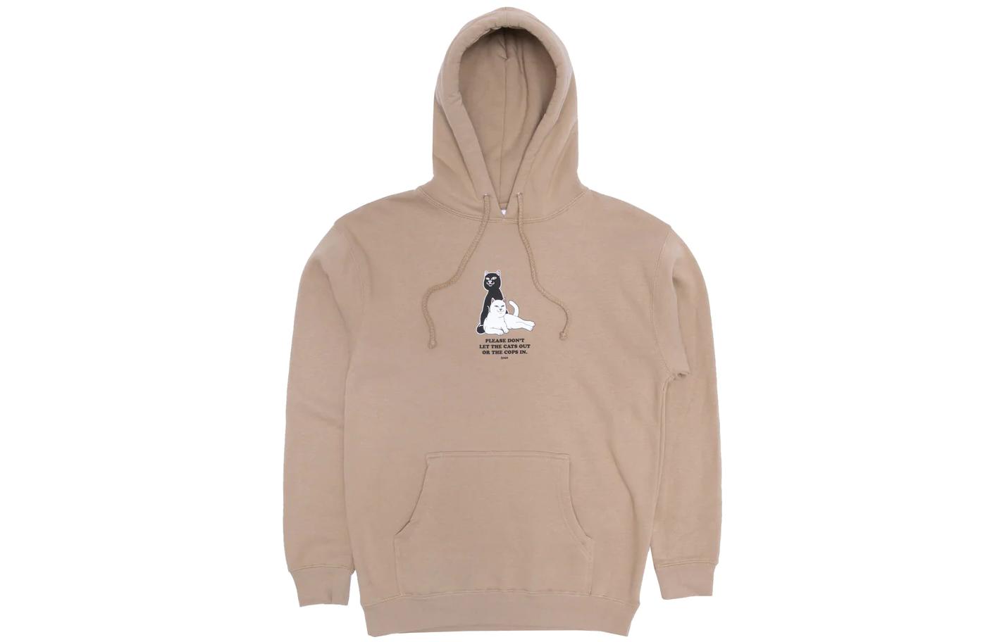 RIPNDIP Cat Graphic Hoodie Khaki RND9543