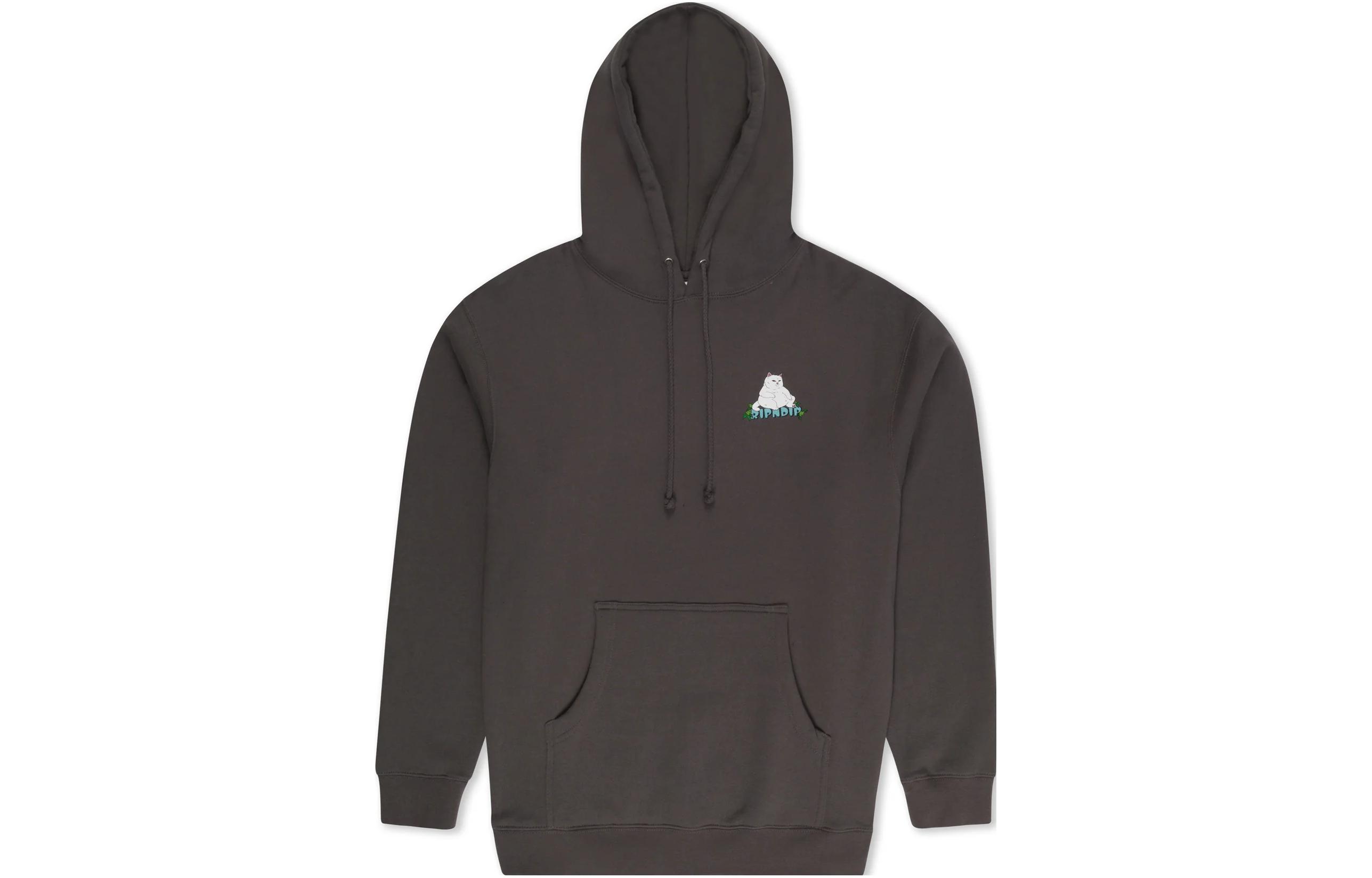 RIPNDIP Charcoal Animal Print Graphic Pullover Hoodie RND10080