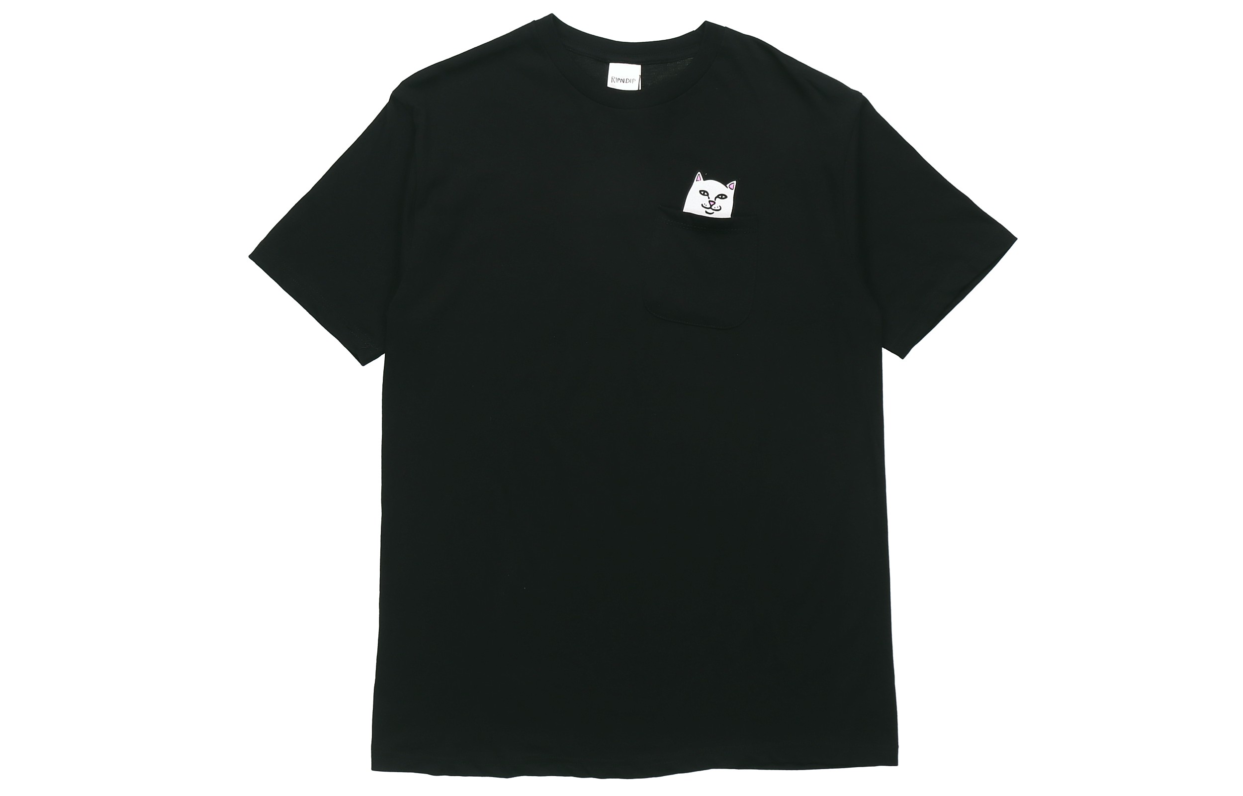RIPNDIP Classic Middle Finger Cat Tee Unisex Black RIP-SS18-001-03