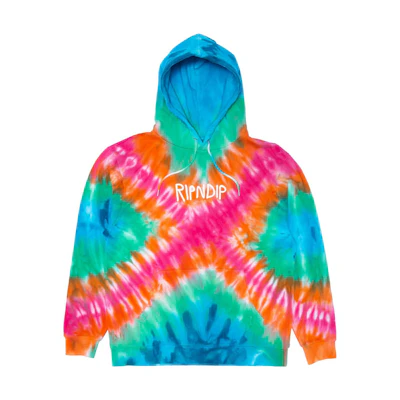 RIPNDIP Colorful All-Over Logo Print Unisex Hoodie RND8034