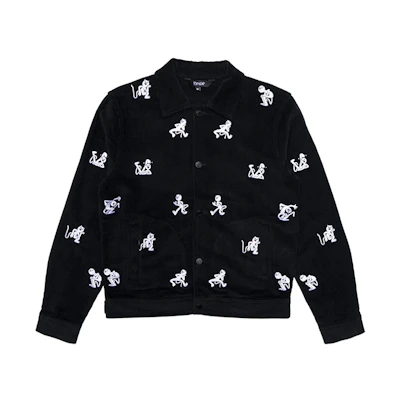 RIPNDIP Corduroy Lord Nermal Embroidery Jacket Unisex Black - Gift Recommended RND4501