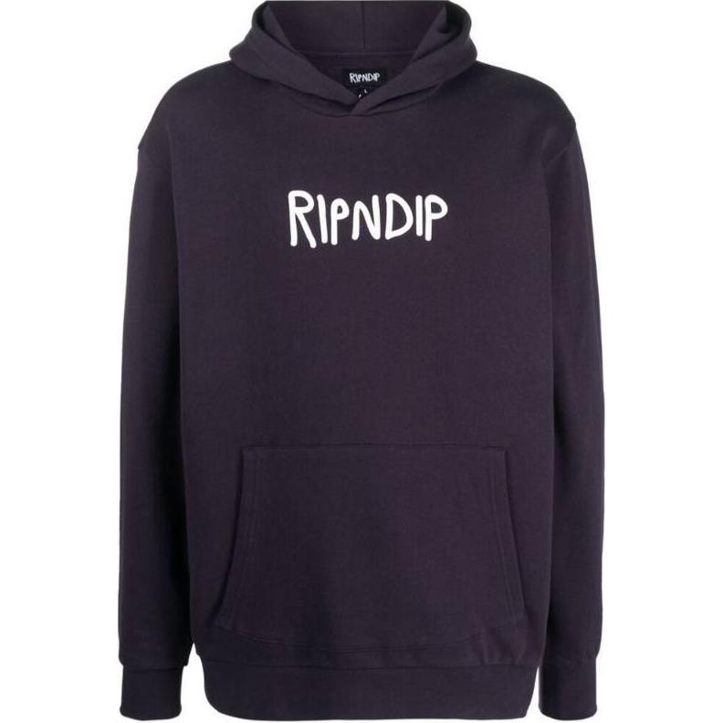 RIPNDIP Deep Purple Letter Pullover Hoodie RND10206