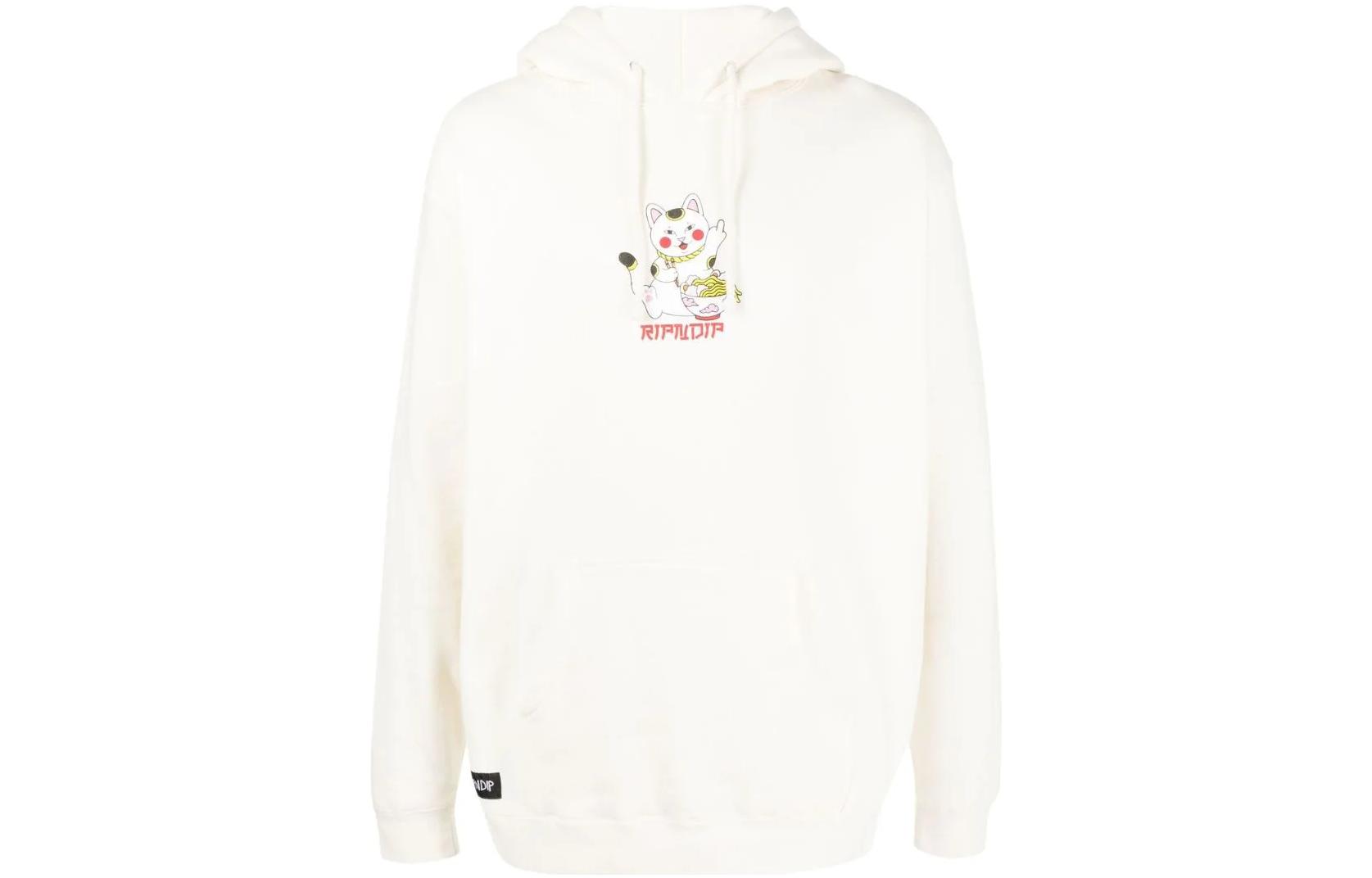 RIPNDIP Drawstring Hoodie White RND9039NATURAL