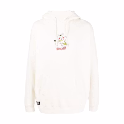 RIPNDIP Drawstring Hoodie White RND9039NATURAL