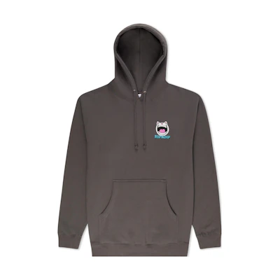 RIPNDIP Feline Fine Hoodie Charcoal Grey Animal Print Pullover RNDHOL23152