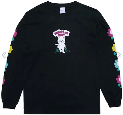 RIPNDIP フローラルキャット グラフィッククルーネックスウェットシャツ ブラック RND9046 Buy RIPNDIP フローラルキャット グラフィッククルーネックスウェットシャツ ブラック RND9046