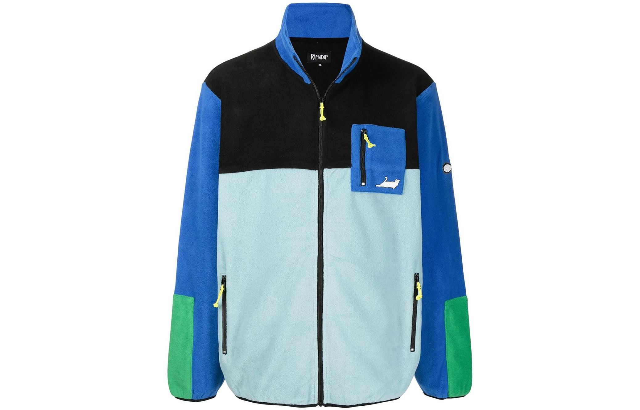 RIPNDIP FW22 Colorblock Zip-Up Jacket Blue RND7001