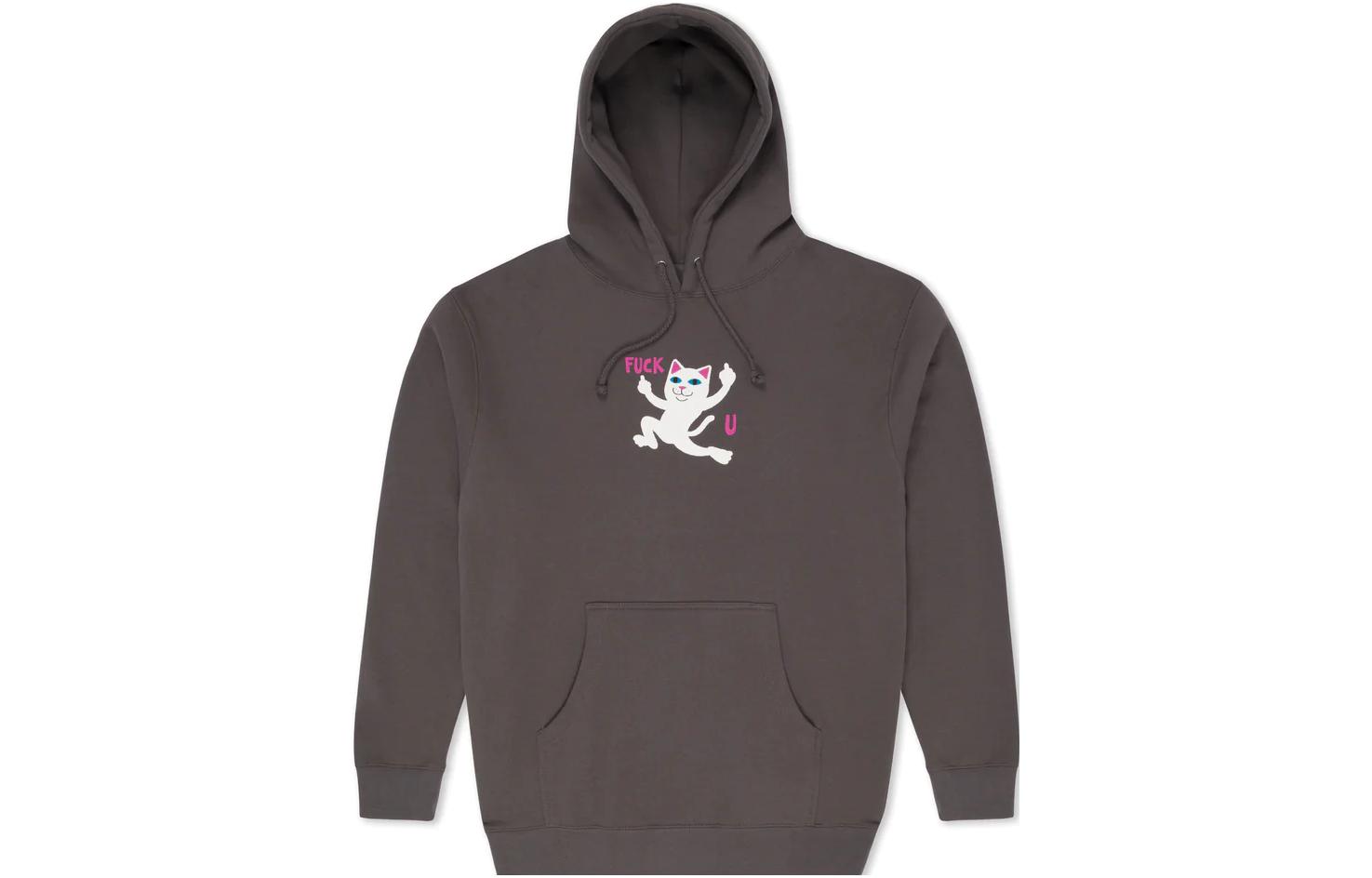 RIPNDIP FW22 Graphic Print Pullover Hoodie Brown RND9743