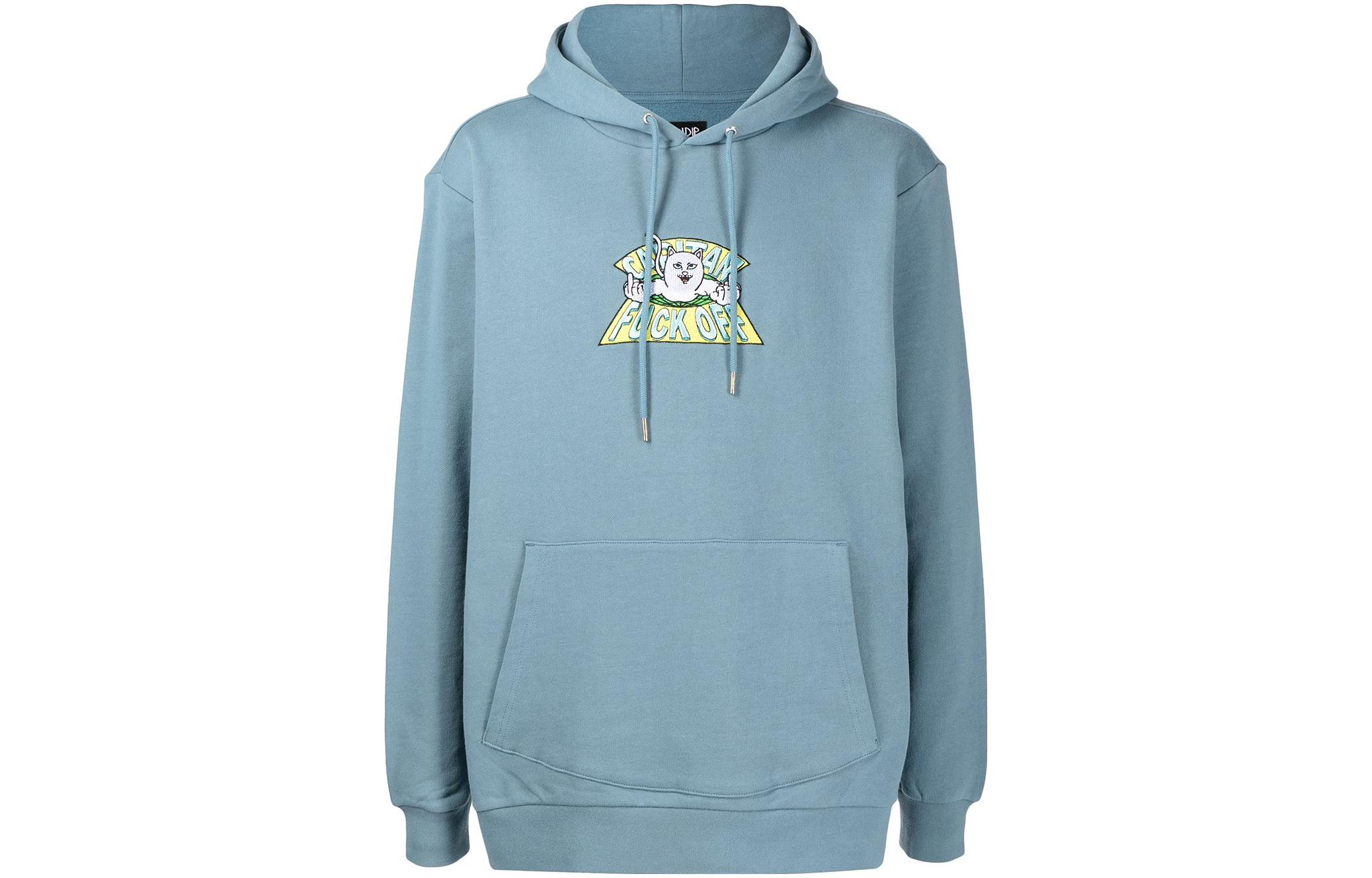 RIPNDIP FW22 Logo Print Pullover Hoodie Blue RND7014