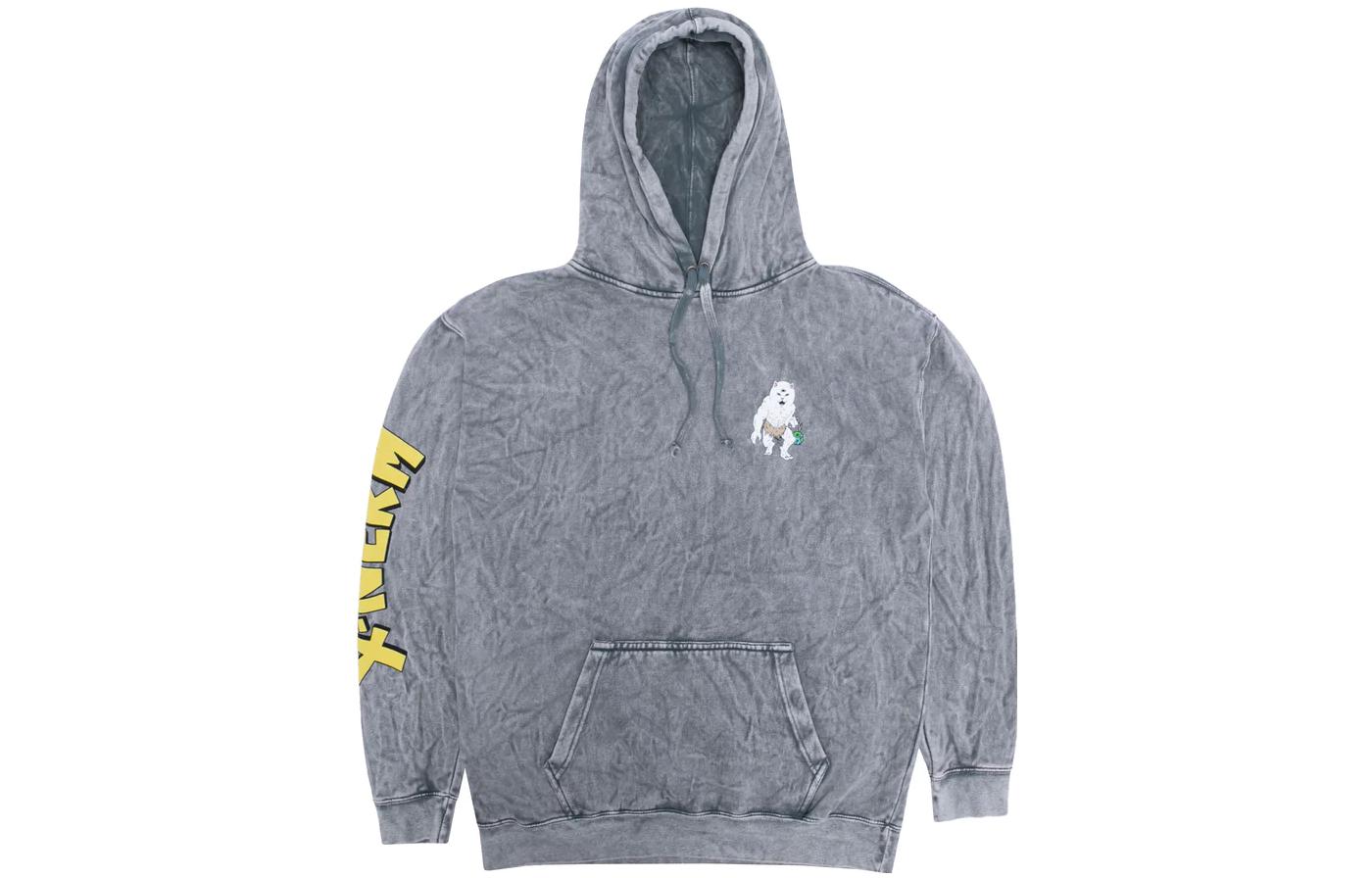 RIPNDIP FW22 Nerm Hoodie Grey Cartoon Cat Graphic Long Sleeve Hoodie RND9547