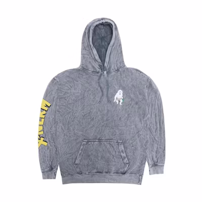 RIPNDIP FW22 Nerm Hoodie Grey Cartoon Cat Graphic Long Sleeve Hoodie RND9547