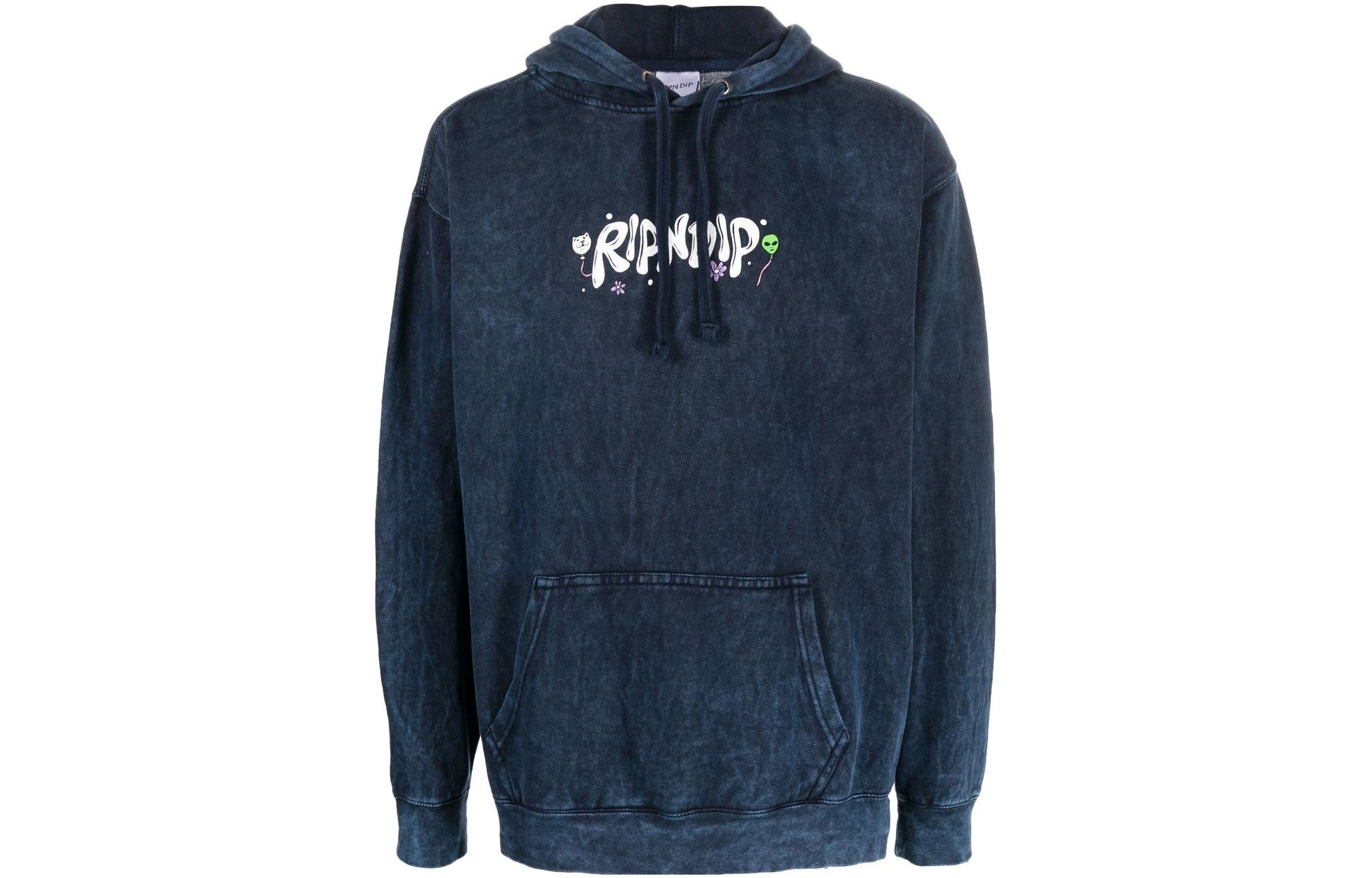 RIPNDIP FW22 Super High Logo Hoodie Navy Blue RND9546