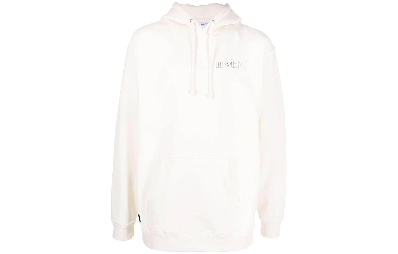 RIPNDIP FW22 White Letter Graphic Print Long Sleeve Hoodie RND9339