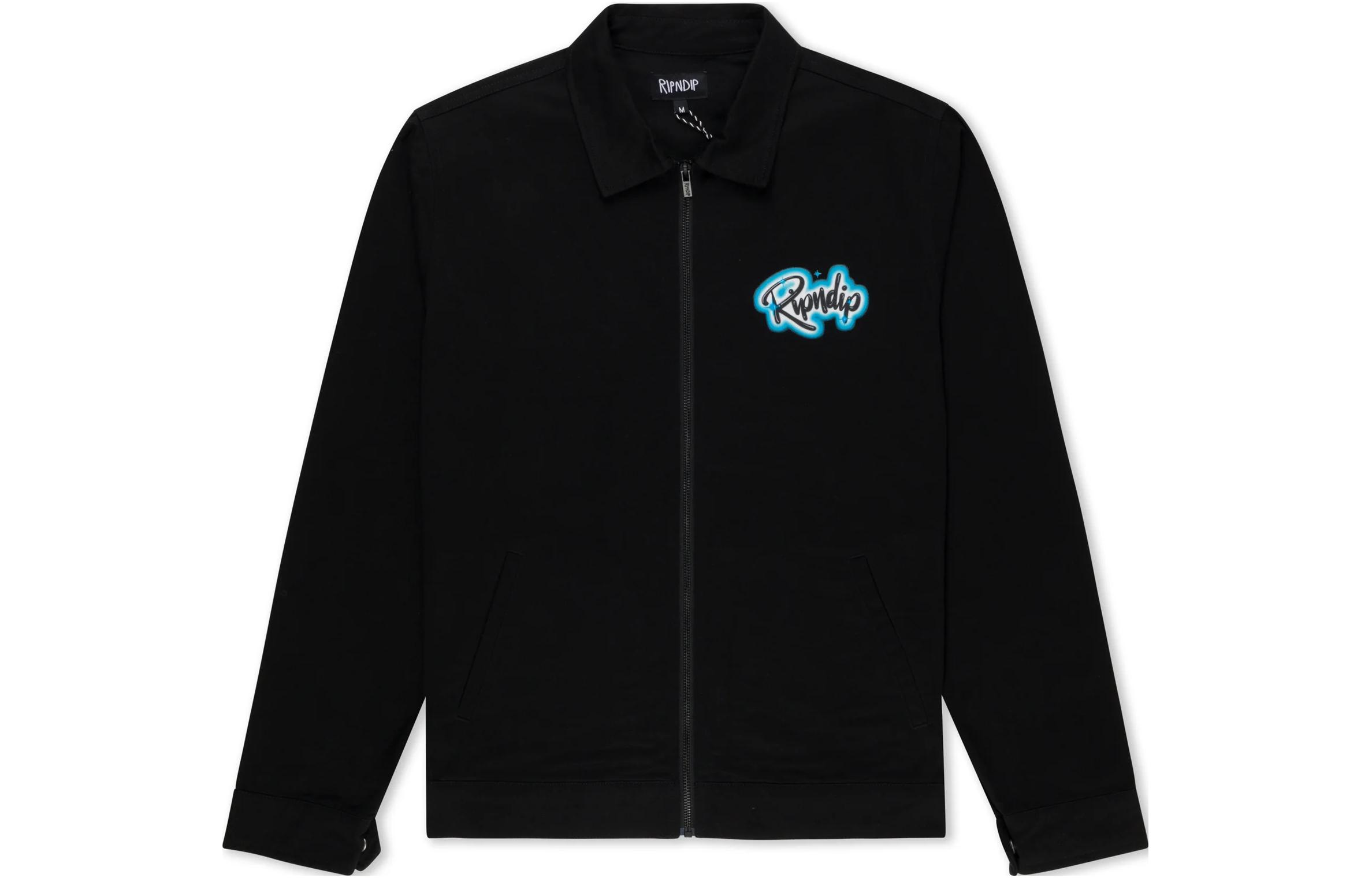 RIPNDIP FW23 In Loving Memory Animal Print Zip-Up Jacket Black Mens RNDHOL23100