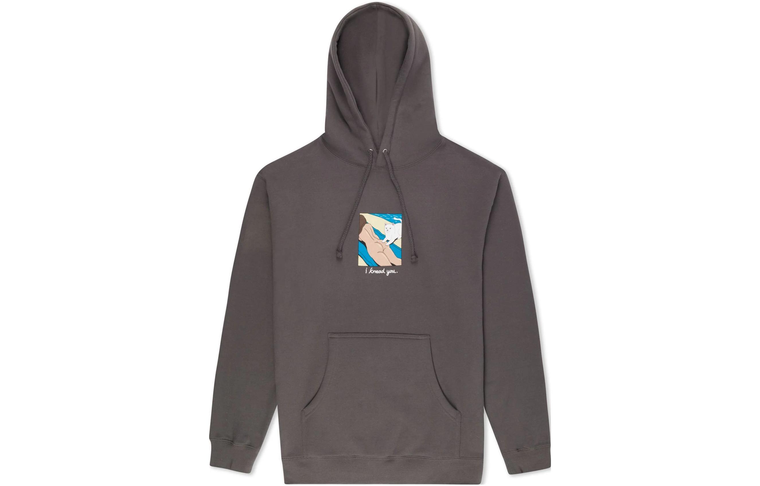 RIPNDIP Graphic Print Brown Pullover Hoodie for Men RND10224