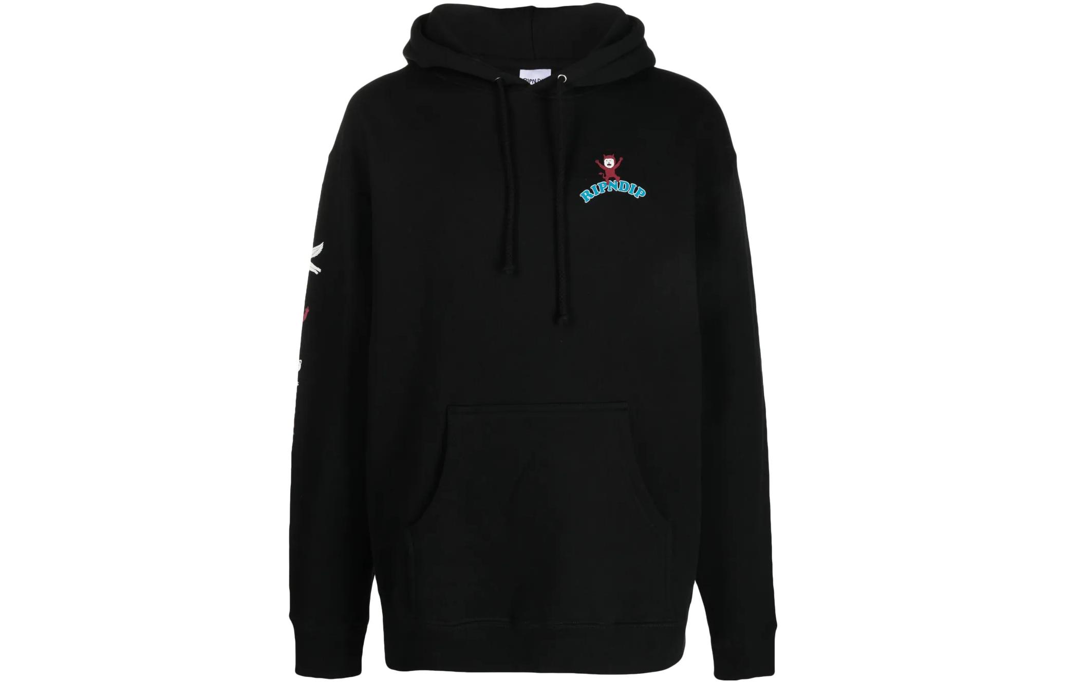 RIPNDIP Graphic Print Hoodie Black RND9934