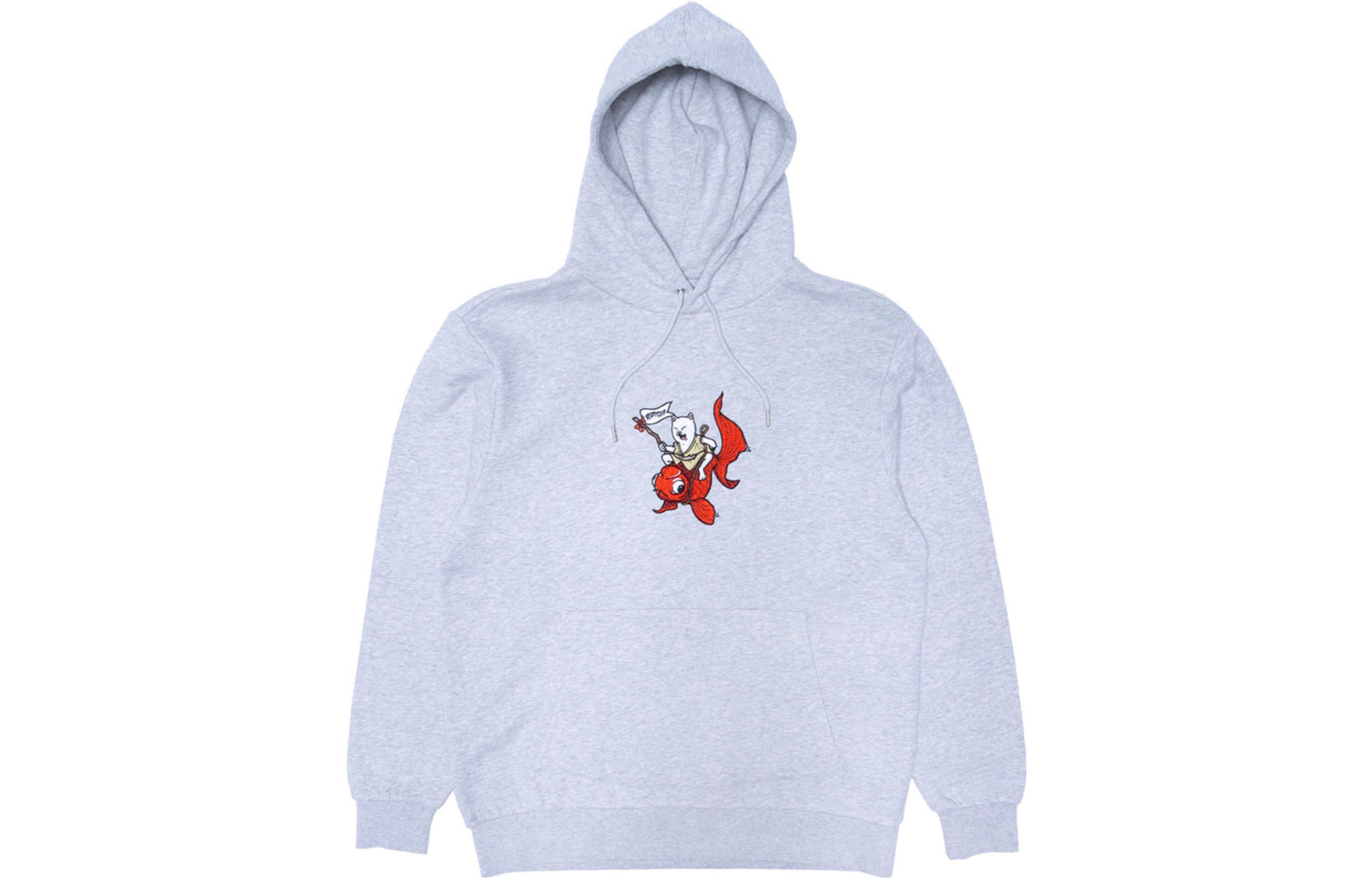 RIPNDIP Graphic Print Pullover Hoodie Light Grey RND8031