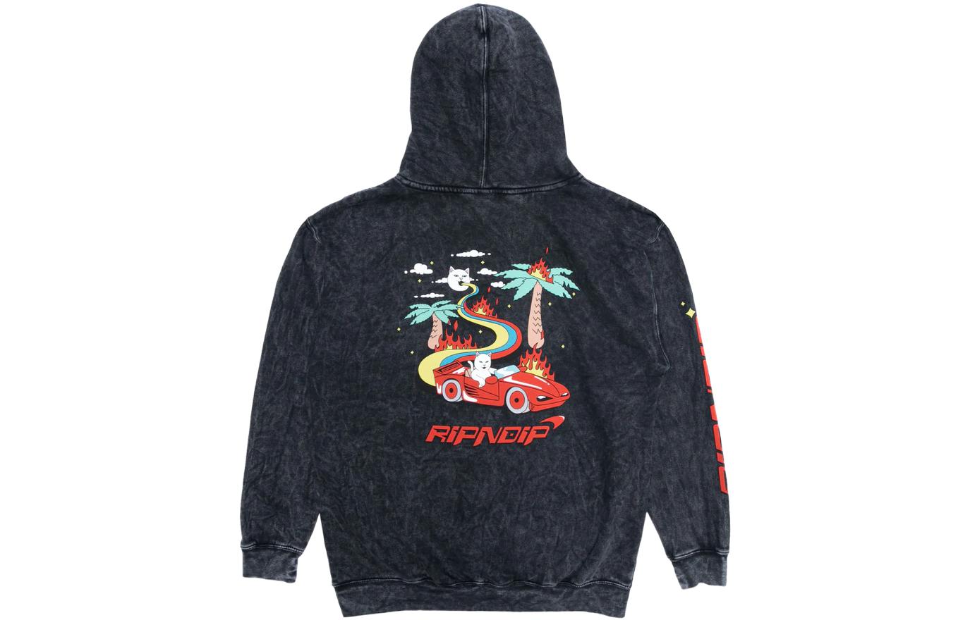 RIPNDIP Hell Racer Hoodie SS22 Graphic Pullover for Men - Gray RND9041