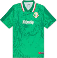 RIPNDIP Letter Graphic Print Green Short-Sleeve Football Jersey for Men RND-JERS-EY5 RIPNDIP Letter Graphic Print Green Short-Sleeve Football Jersey for Men RND-JERS-EY5