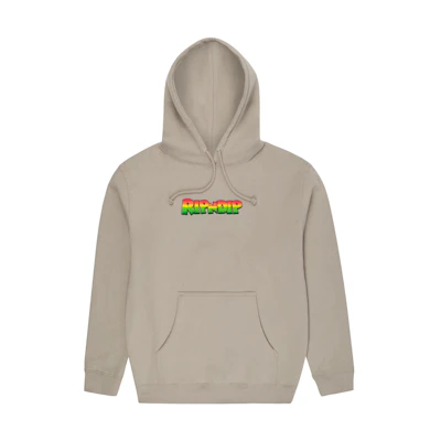 RIPNDIP Light Brown Hoodie with Cat Logo Print for Men RND420237