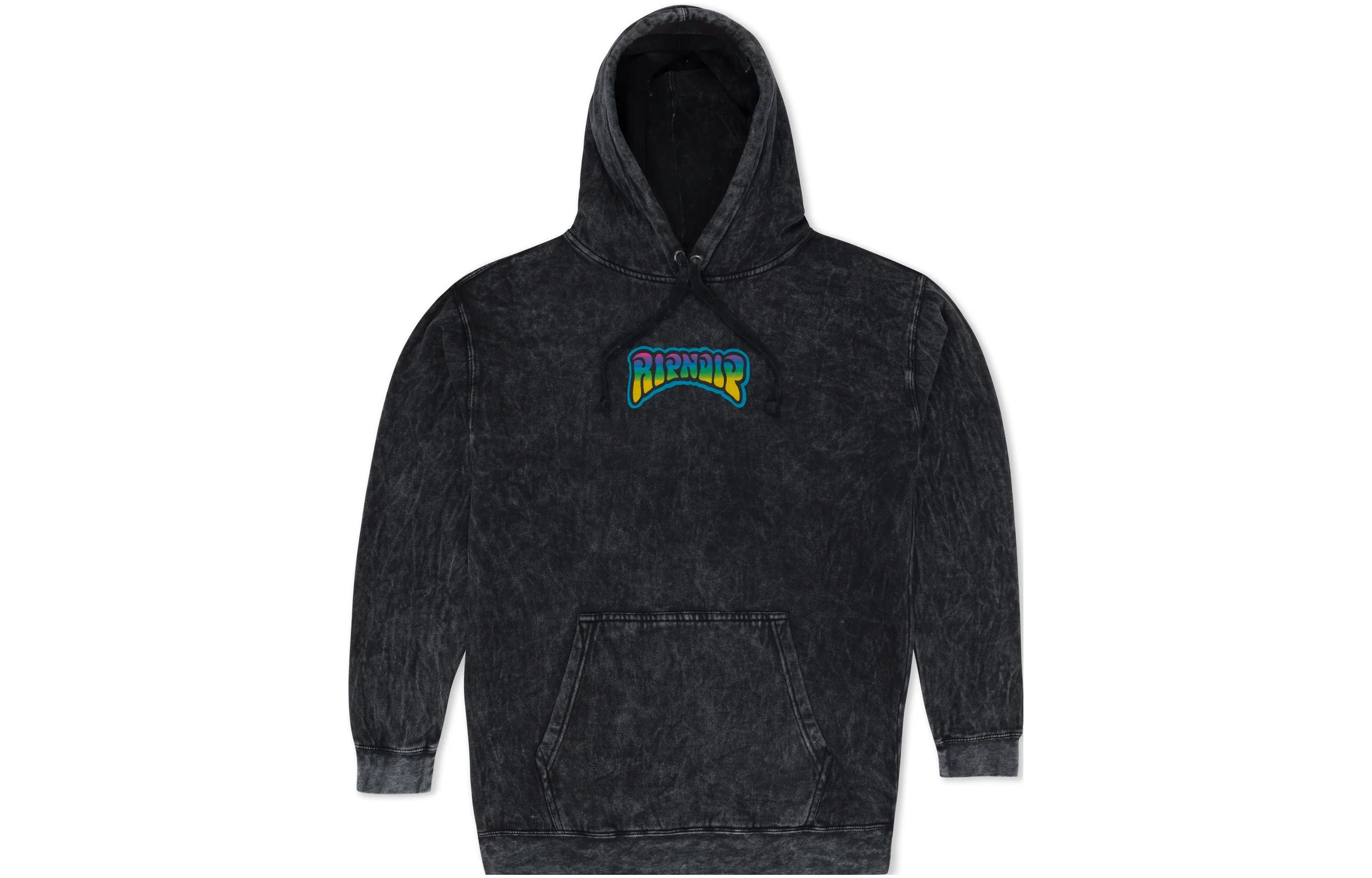 RIPNDIP Loose Fit Letter Graphic Hoodie Grey RND9738