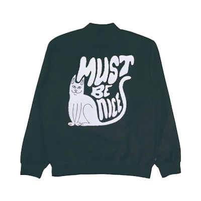 RIPNDIP Loose Fit Velvet Cat Jacket Unisex Black RIP-FW18-009