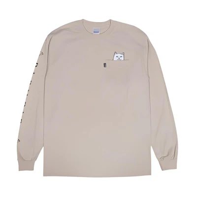 RIPNDIP Lord Nerm Classic Pocket Crewneck Sweatshirt Pink Unisex RND184RND2962-TAN