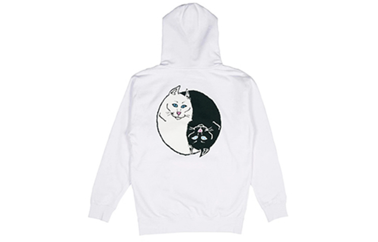 RIPNDIP Lord Nerm Yin Yang Graphic Hoodie Unisex White RIP-FW18-033-01