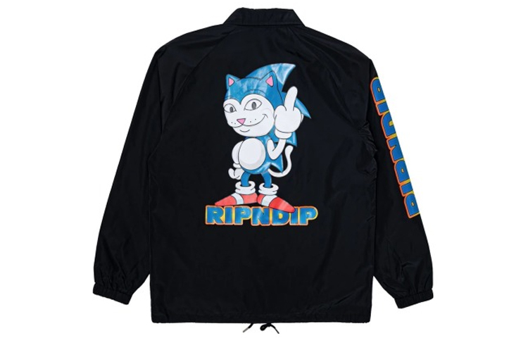 RIPNDIP Lord Nermal Coach Jacket Black RND4107