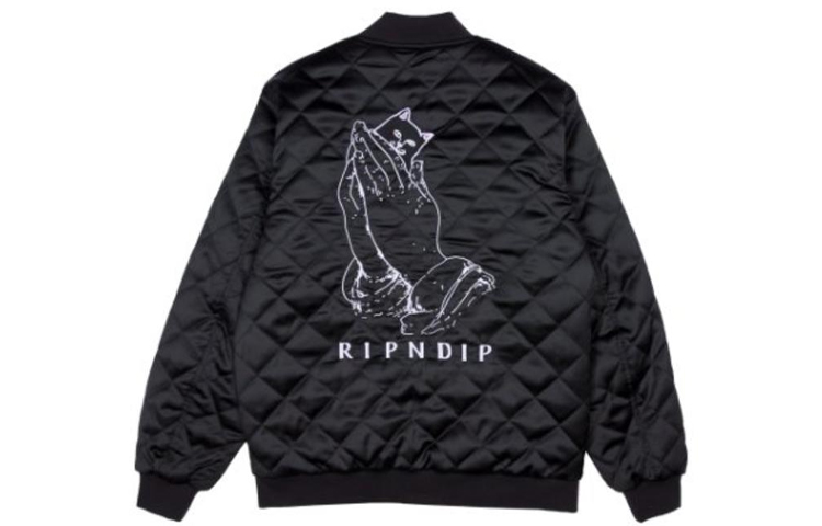 RIPNDIP Lord Nermal Double-Sided Loose-Fit Thick Jacket Unisex Black RNDLMF2018070421