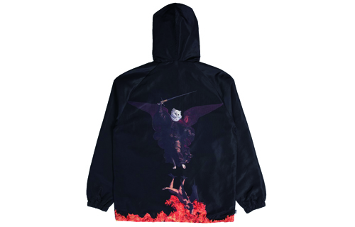 RIPNDIP Lord Nermal Flame Hoodie Jacket Unisex Black RIP-FW18-007