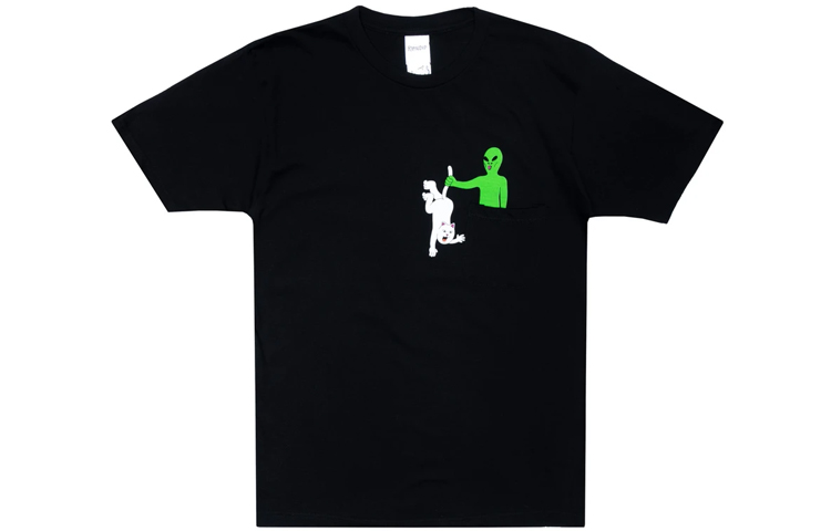 RIPNDIP Lord Nermal Pocket Tee Black - Unisex Short Sleeve T-Shirt. RNDSTX2020062931
