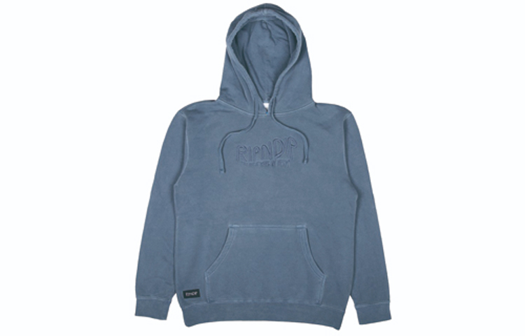 RIPNDIP Lord Nermal Wave Graphic Sweatshirt Washed Blue Unisex RIP-FW18-018