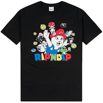 RIPNDIP Mario Cartoon Cat Tee Unisex T-Shirt RND3957 Buy RIPNDIP Mario Cartoon Cat Tee Unisex T-Shirt RND3957