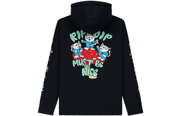 RIPNDIP Middle Finger Alien Cat Hoodie Unisex - Black RNDLMS2019012811