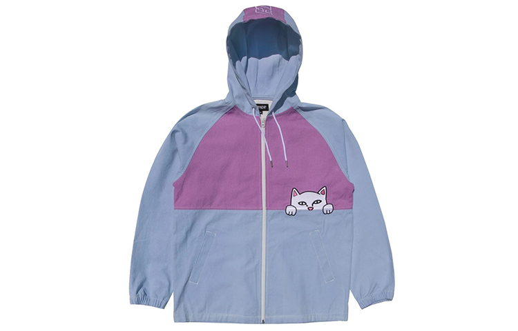 RIPNDIP Middle Finger Cat Oversized Hoodie Unisex Blue Purple RNDLJK2020022641